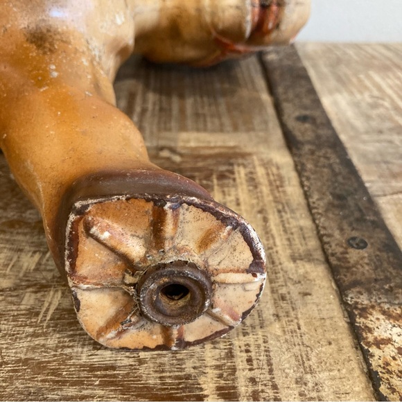 Vintage Plastic Horse with Colorful Saddle 13” Tall - Picture 8 of 16